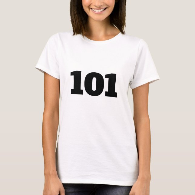 Camiseta número 101 personalizada (Anverso)