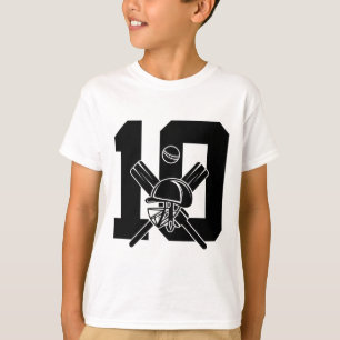 Camiseta Número 10 Años Cricket 10º Cumpleaños