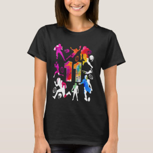 CAMISETA NÚMERO 11 AÑOS FÚTBOL 11º CUMPLEAÑOS