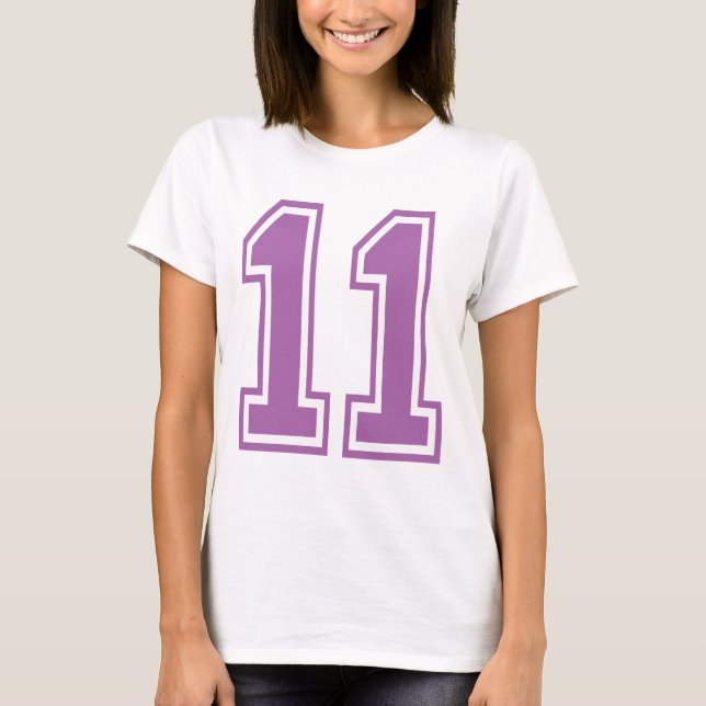 CAMISETA NÚMERO 11 DE PURPLE LUMINOSO (Anverso)