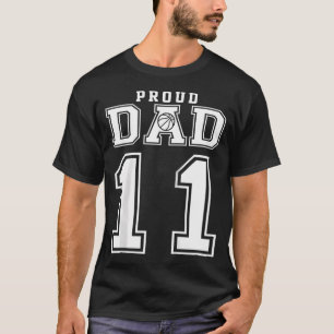 Camiseta Número 11 Orgulloso Padre de Baloncesto Personaliz
