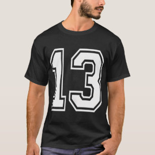 Camiseta Número 13 Número de jugador deportivo de regalo de