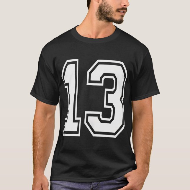 Camiseta Número 13 Número de jugador deportivo de regalo de (Anverso)