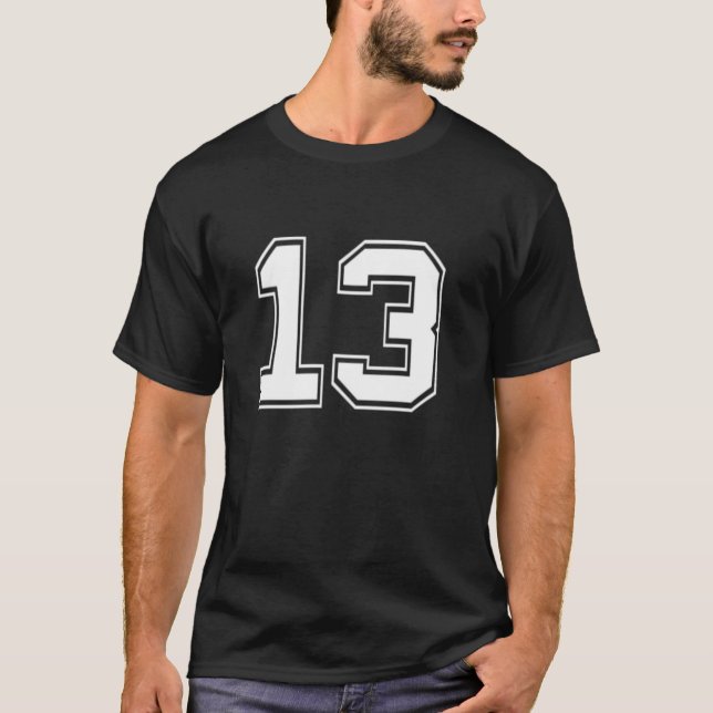 Camiseta Número 13 Padres Del Día De Fútbol De Béisbol Gif (Anverso)