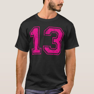Camiseta Número 13 Varsity Distressed Vintage Equipo Deport