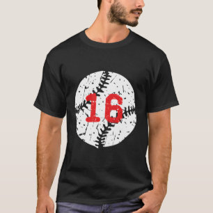 Camiseta Número 16 de jugador de béisbol número 16