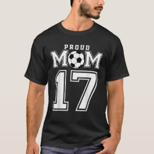 Camiseta Número 17 Proud Soccer Futbol Mamá Personalizada