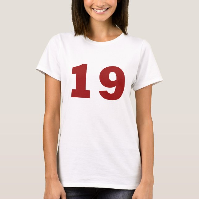 Camiseta ¡Número 19! (Anverso)