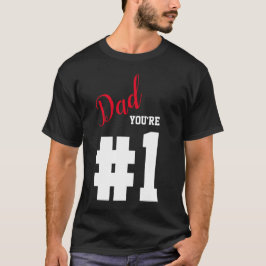 Camiseta Número 1 Día del Padre Negro