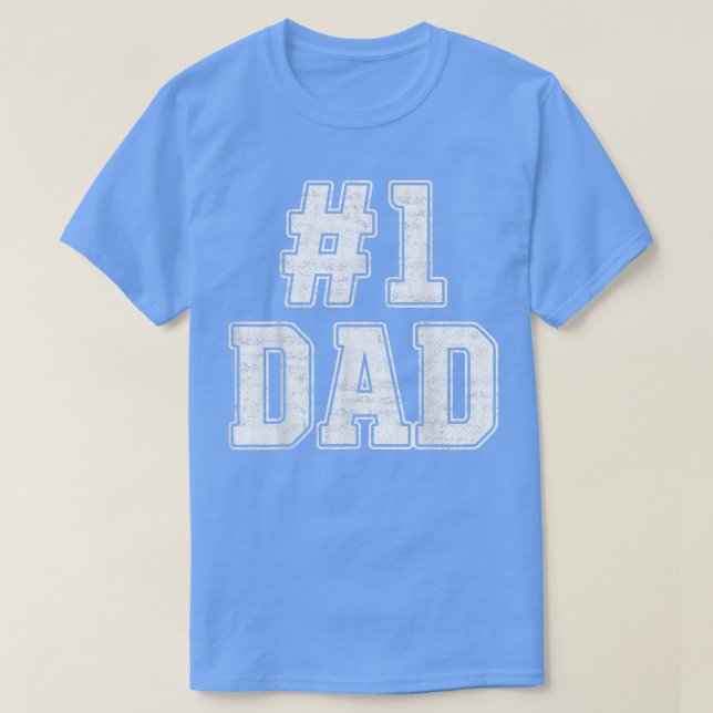 Camiseta Número 1 Papá Número Uno Papá Ropa Para El Día Del (Diseño del anverso)
