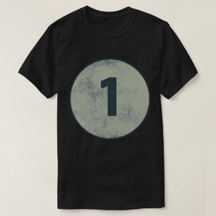 Camiseta Número 1 Vintage con Estilo Desgastado
