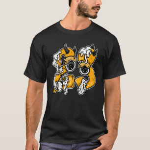 Camiseta Número 23 de goteo OG de dedos de la mano amarilla