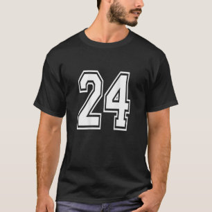 Camiseta Número 24 Número de jugador deportivo de vuelta de