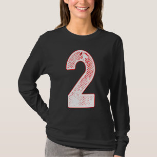 Camiseta Número 2 caracteres alfabeto - Número inicial 2 mo