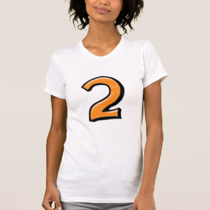 Camiseta número 2 naranjas