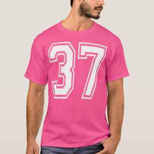 Camiseta Número 37 Jugador Deportivo de Cumpleaños Número J