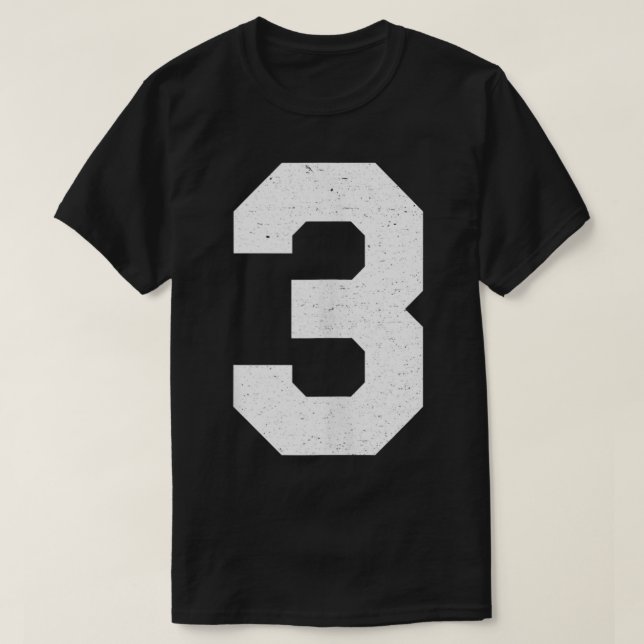 Camiseta Número #3 Bloque de Varsas Atlético Uniforme de Je (Diseño del anverso)