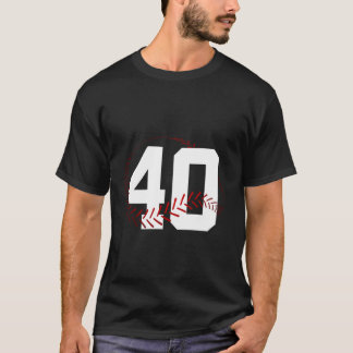 CAMISETA NÚMERO 40 AÑOS BÉISBOL CUARENTA CUATRO CUMPLEAÑOS
