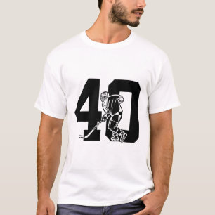 Camiseta Número 40 Años Hockey sobre Hielo 40 Cumpleaños