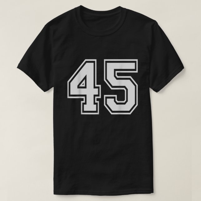 Camiseta Número 45 Equipo Deportivo Varsity 45º cumpleaños (Diseño del anverso)