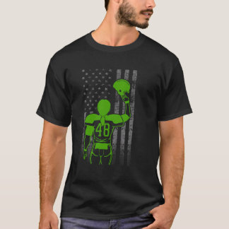 Camiseta Número 48 Bandera Verde Femenina Jugadora De Fútbo