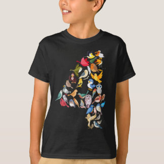 Camiseta Número 4 Aves Tema Niños de 4 Años
