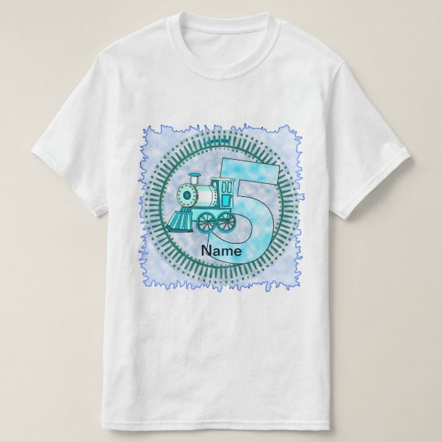 Camiseta Número 5 Blue Train  (Diseño del anverso)