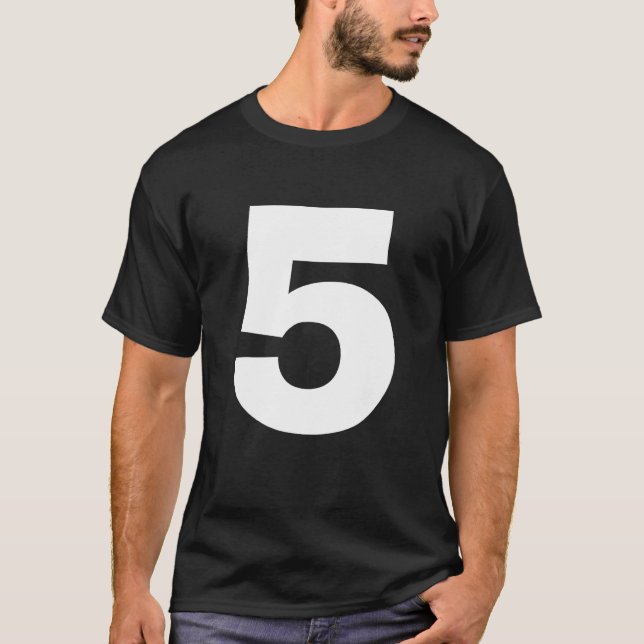 Camiseta Número 5. Cinco (Anverso)