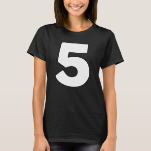 Camiseta Número 5 Cinco Números Coincidentes Y Cartas Grupo