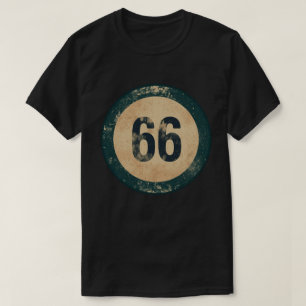 Camiseta Número 66 Vintage Deteriorado
