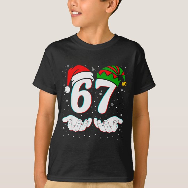 Camiseta Número 67 coincidente seis siete 6 7 Meme 6-7 Navi (Anverso)