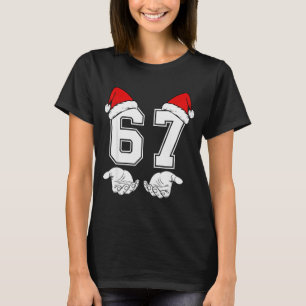 Camiseta Número 67 coincidente seis siete 6 7 Meme 6 7 Navi