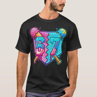 Camiseta Número 67 de béisbol Drip Player Helado Goteo 67