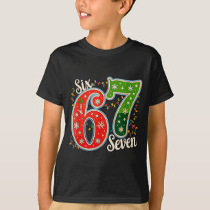 Camiseta Número 67 Divertido Seis Siete 6 7 Meme Luz de Nav