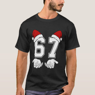 Camiseta Número 67 Seis Siete Coincidente Meme 6 7 Navidad 