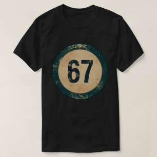 Camiseta Número 67 Vintage Deteriorado