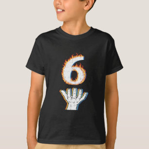 Camiseta Número 6 coincidente con llama 67 para hombres, mu