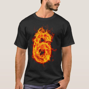 Camiseta Número 6 Fire Ice Número Seis Siete Meme 67 Alpha 