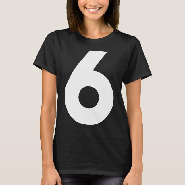 Camiseta Número 6 Frente  (Anverso)