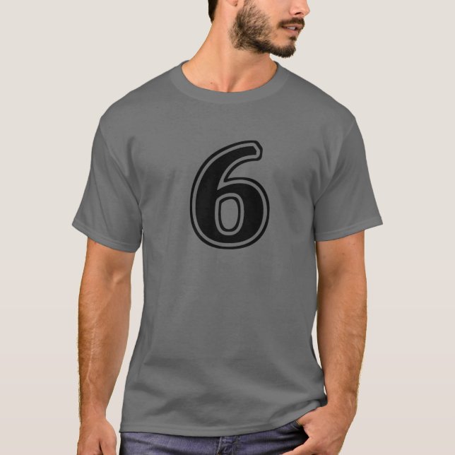 Camiseta Número 6 Seis Frente (Anverso)