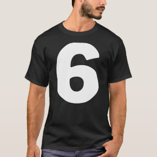 Camiseta Número 6 Seis Números coincidentes y Coste de Grup