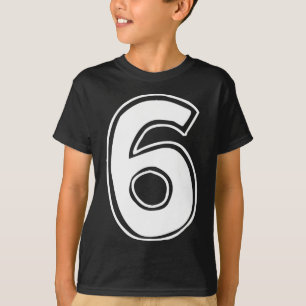 Camiseta Número 6 Seis Siete 6 7 Meme 67 Divertido Cumpleañ