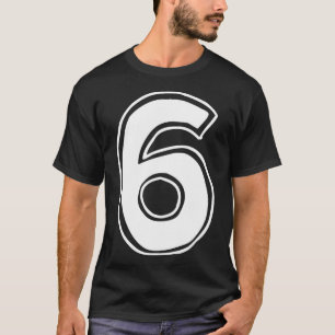 Camiseta Número 6 Seis Siete 6 7 Meme 67 Divertido Cumpleañ