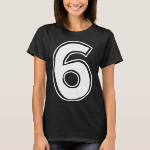 Camiseta Número 6 Seis Siete 6 7 Meme 67 Divertido Cumpleañ