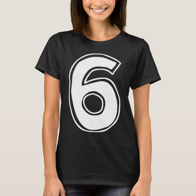 Camiseta Número 6 Seis Siete 6 7 Meme 67 Divertido Cumpleañ (Anverso)