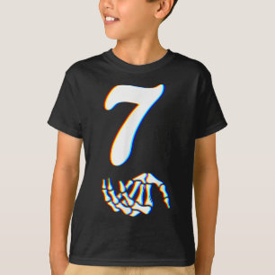 Camiseta Número 7 Coincidencia 67 Meme Mano de Esqueleto Ha