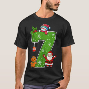 Camiseta Número 7 Divertido 67 Meme Pareja Pijamas Navidad