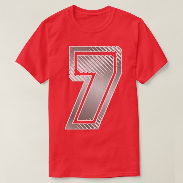 Camiseta Número 7 Vintage (Diseño del anverso)