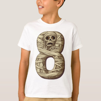 Camiseta Número 8 Mamita Tema de Halloween Niños de 8 años