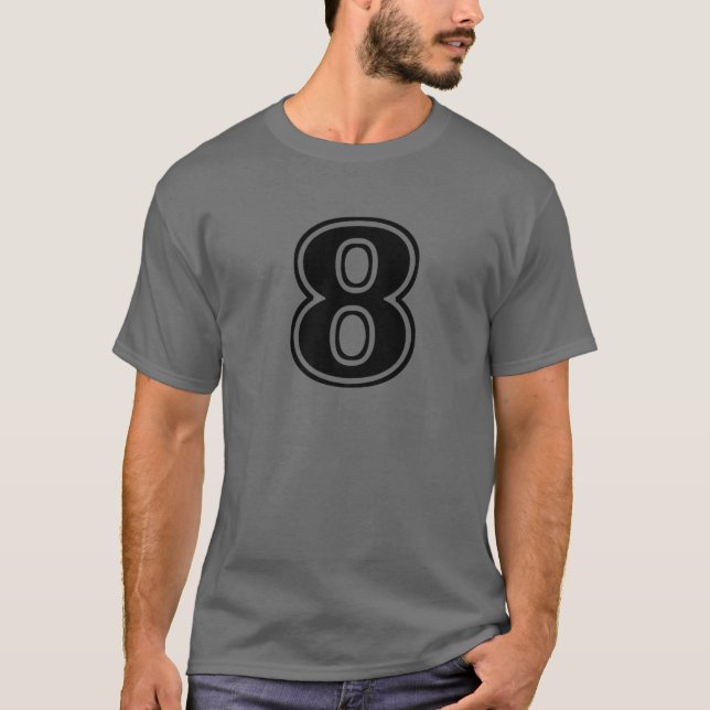 Camiseta Número 8 Ocho Frente (Anverso)